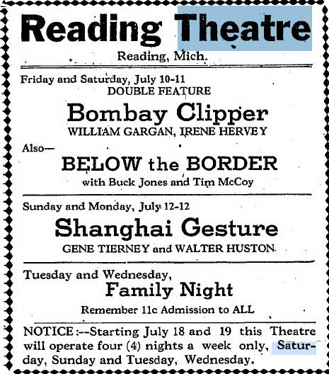 Reading Theatre - 1942-07-08 Ad (newer photo)
